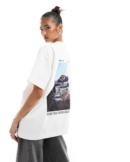 The Couture Club White Photographic Back T-shirt