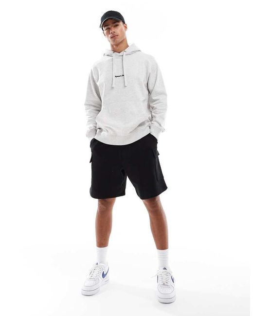 Jack & Jones Oversized Hoodie Met Geborduurd Logo in het White voor heren