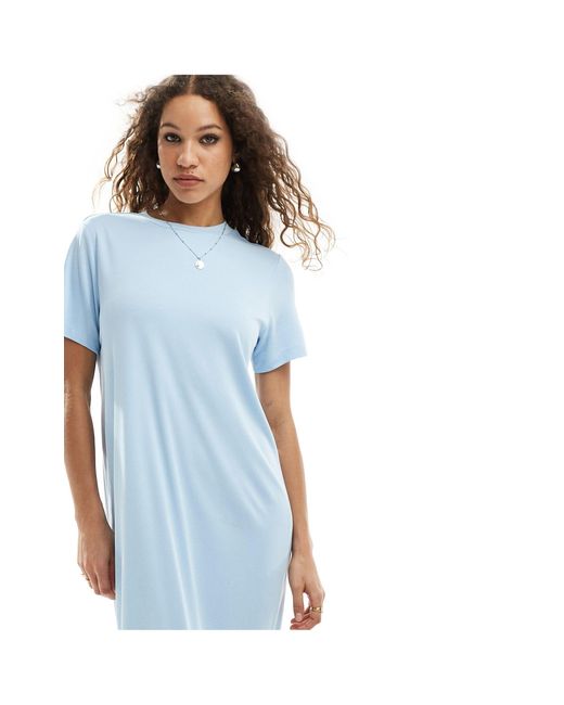 Monki Blue – besonders weiches t-shirt-kleid