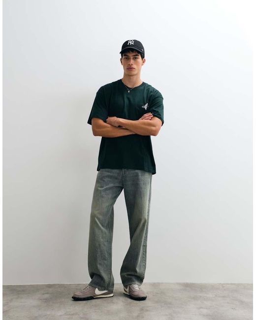 Jack & Jones Green Celestial Backprint T-shirt for men