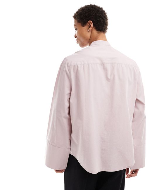 ASOS White Relaxed Oversized Shirt With Extended Large Cuffs for men