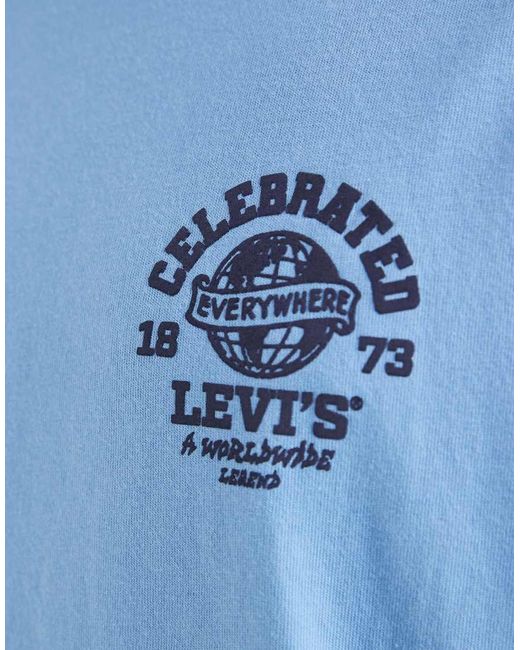 Levi's Blue Graphic Print T-shirt for men