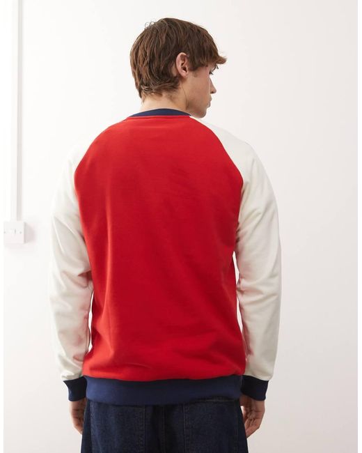 Adidas Originals Red Adidas Football Arsenal Long Sleeve Top for men