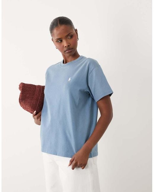 Polo Ralph Lauren Blue Back Print Straight Fit T-shirt