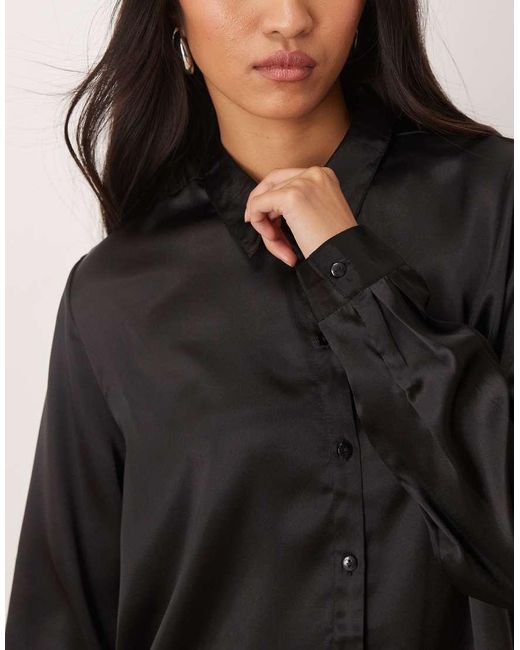 Jdy Black Satin Shirt
