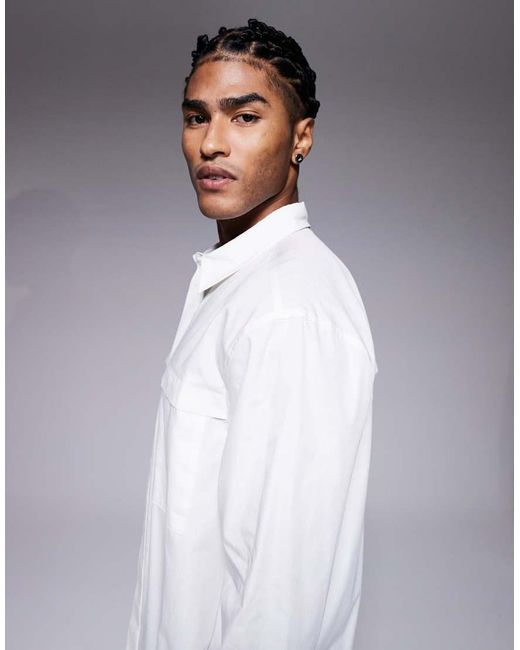 ASOS White Relaxed Shirt for men
