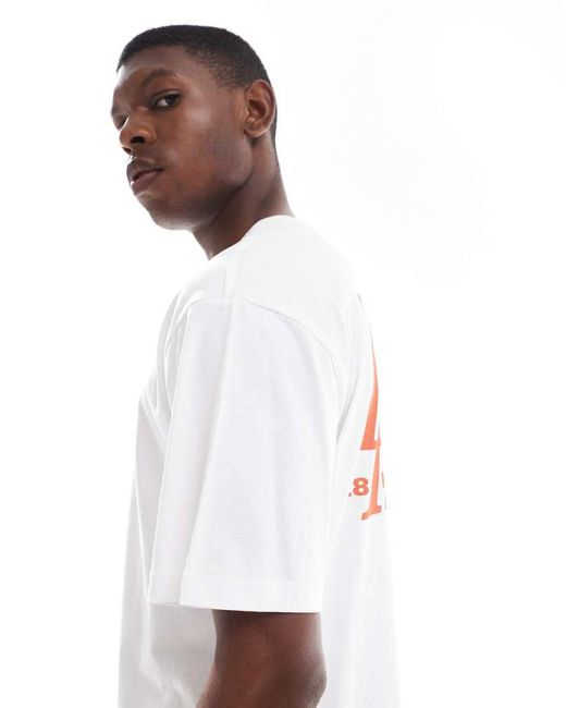 Camiseta Blanca Extragrande Con Estampado "London" En La Espalda De -Blanco Only & Sons de hombre de color White