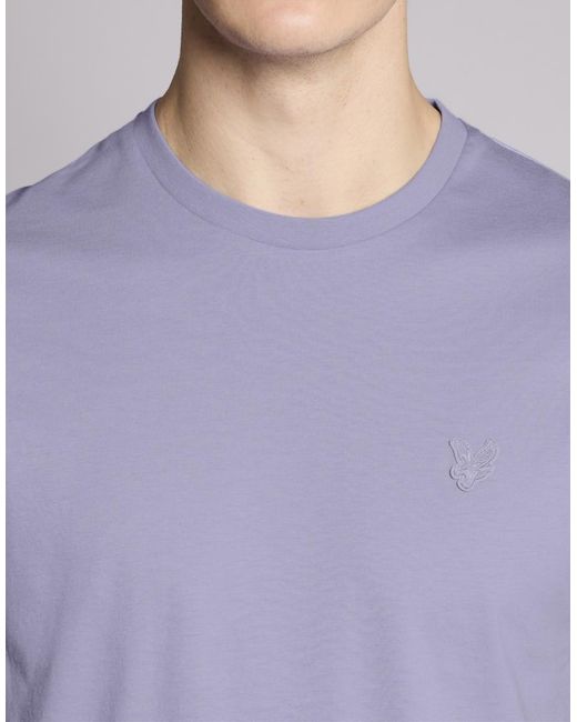 Lyle & Scott Purple Ss T-Shirts Superfine T-Shirt for men