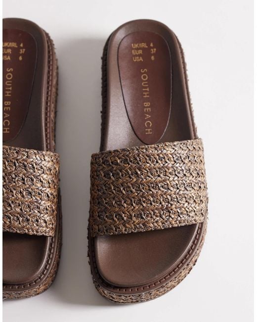 South Beach Brown Platform Sandals