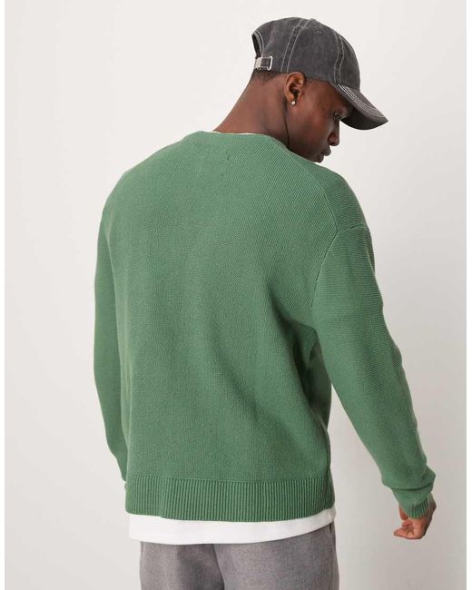 Cárdigan Corto Verde De Estilo Preppy De Abercrombie & Fitch de hombre de color Green