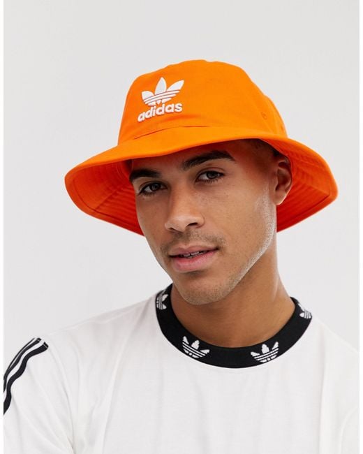 Cappello da pescatore con logoadidas Originals in Cotone da Uomo colore  Arancione | Lyst