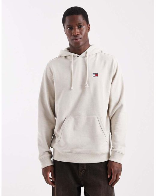 Tommy Hilfiger Natural Chest Flag Logo Hoodie for men