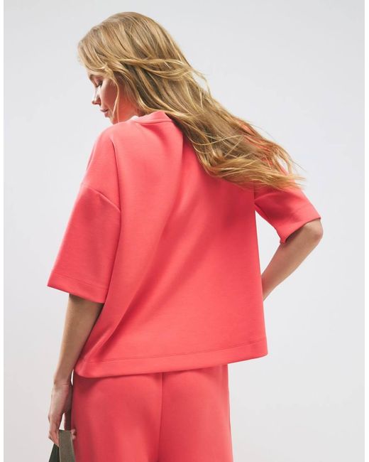 River Island Pink Premium Short Sleeve Boxy T-Shirt
