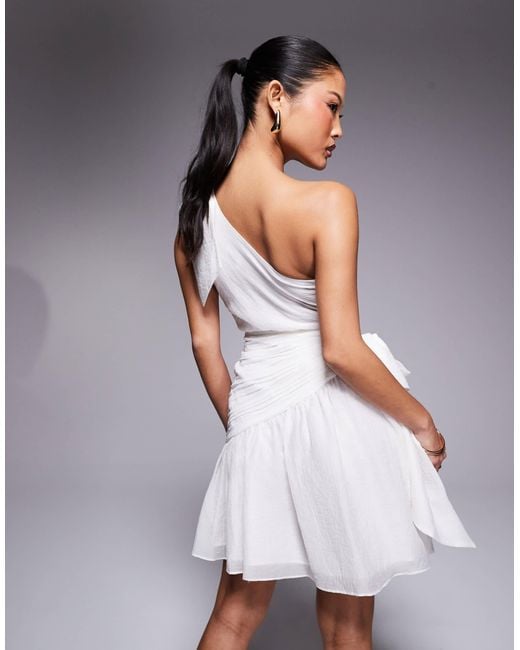 EVER NEW Petite Bow Detail Asymmetric Mini Dress in Gray | Lyst EVER NEW Petite Bow Detail Asymmetric Mini Dress in Gray | Lyst