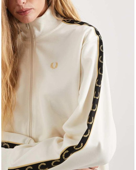 Fred Perry Natural Taped Logo Track Jacket
