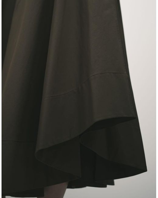 ARKET White Drawstring Cotton Skirt With Dipped Hem