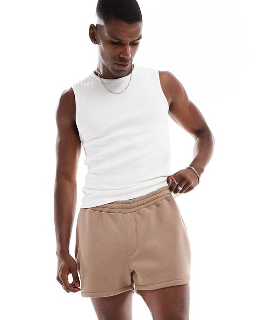 ASOS – kürzere shorts in Brown für Herren