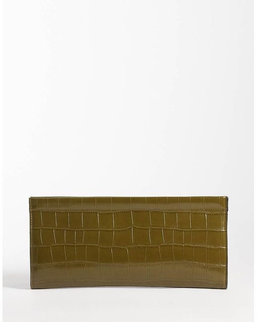 ASOS Green Pancake Clutch Bag