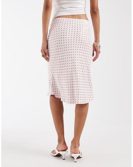 ASOS White Satin 90s Bias Cut Skirt