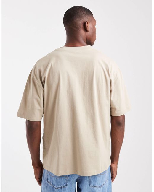 ASOS – basic-t-shirt in Natural für Herren