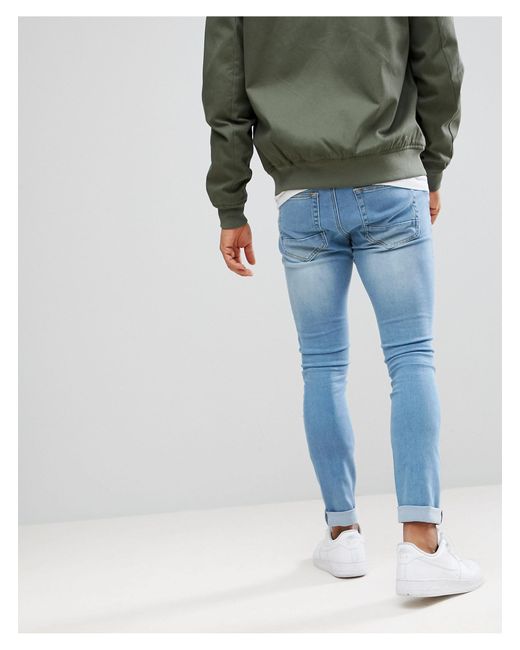 N Poker Denim Skinny Extreme Rips Jeans 