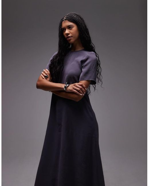 ASOS Black Modal Trapeze T Shirt Dress