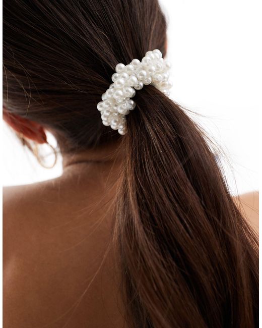 SUI AVA Black Classic Bridal Pearl Hair Tie