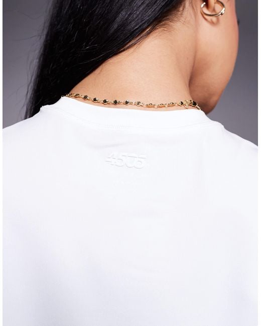 4505 White Icon Active Quick Dry Performance T-shirt