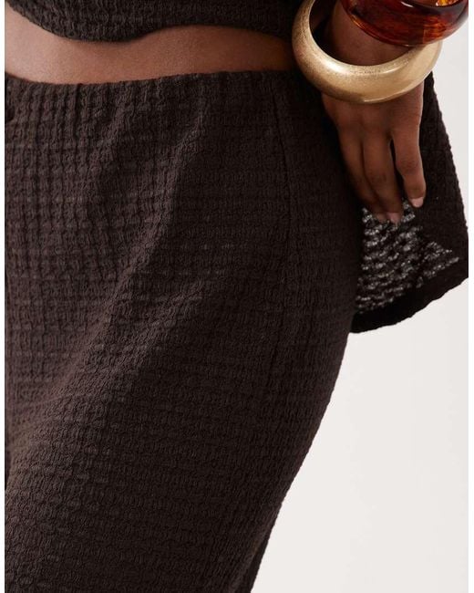 ASOS Brown Co-Ord Textured Fabric Trouser