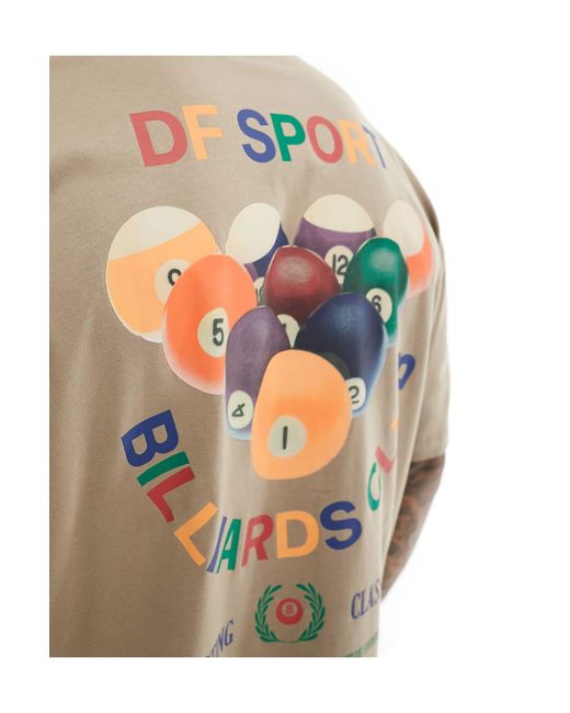 Asos dark future - t-shirt oversize avec imprimé style sport dans le dos - marron ASOS pour homme en coloris Brown