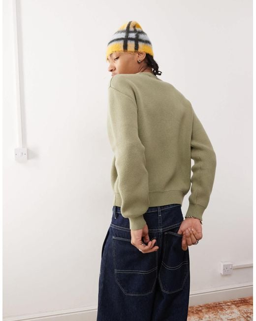 Weekday Green Emilio Jumper for men