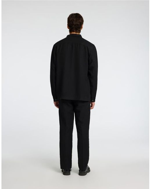 SELECTED Black Overshirt for men