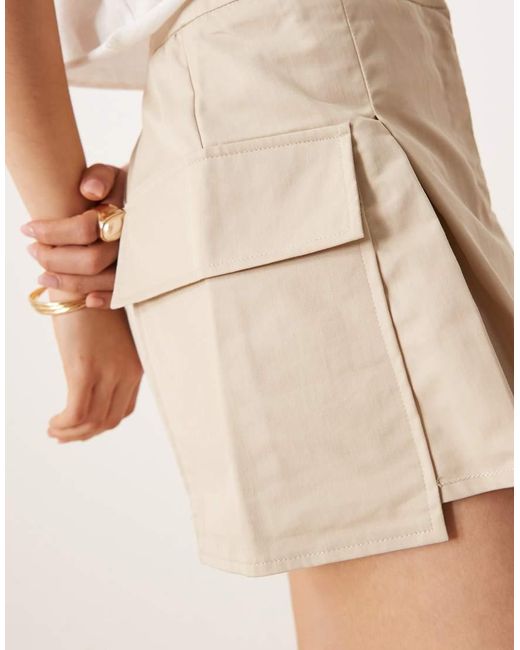 Pimkie Natural Utility Pleat Detail Skort