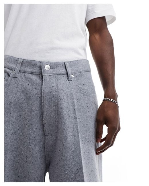 Weekday White Astro baggy Fit Trousers for men