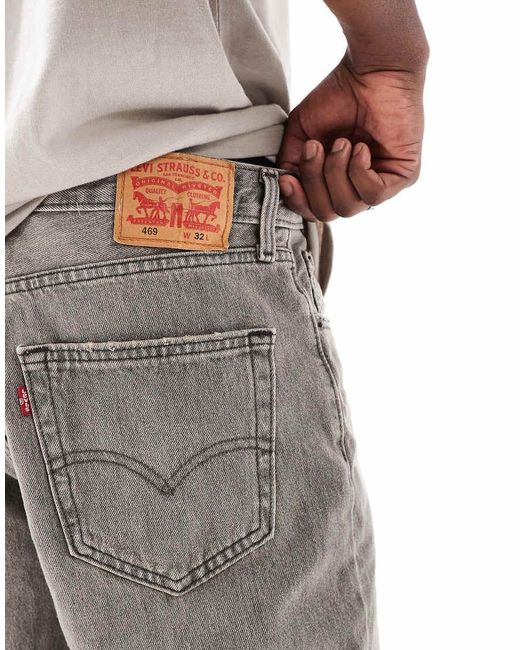Levi's 469 Loose Fit 12inch Denim Shorts in Grey for Men | Lyst UK