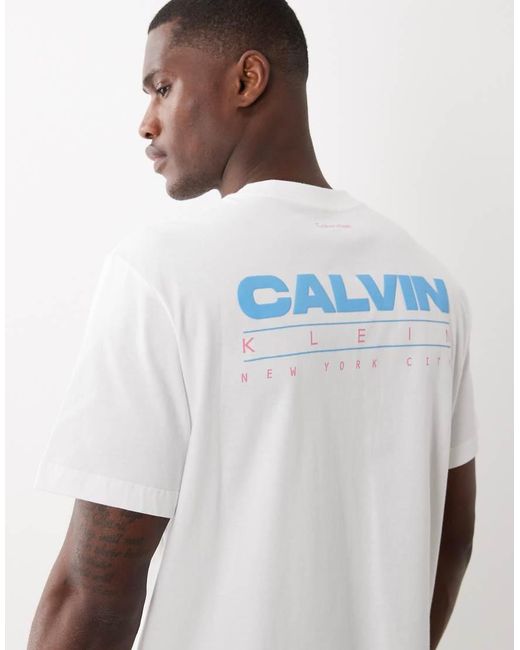 Calvin Klein White Chest Logo T-Shirt