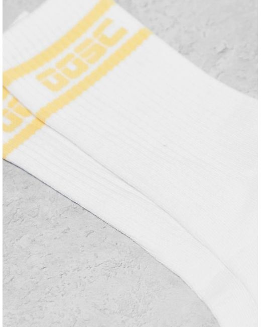 OOSC White Crew Sock for men