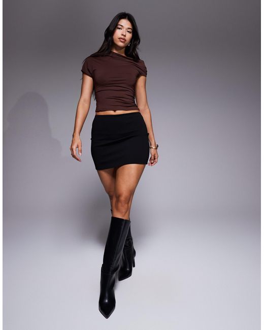 ASOS Purple Mix & Match Off-shoulder Ruched Detail Top