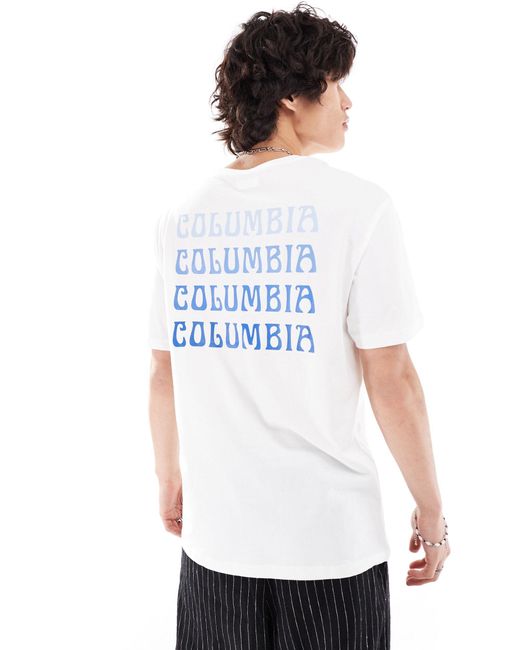 Columbia White Unionville Back Print T-shirt for men
