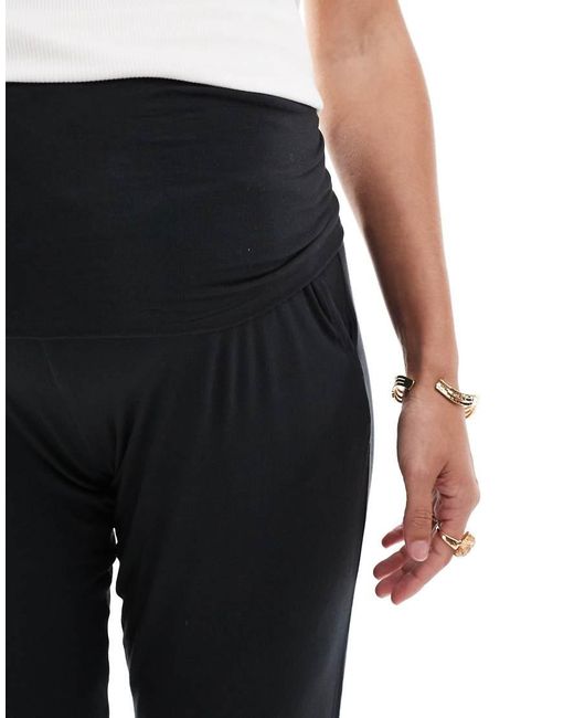 Mama.licious Black Mamalicious Maternity Super Soft Over The Bump Lounge Trousers