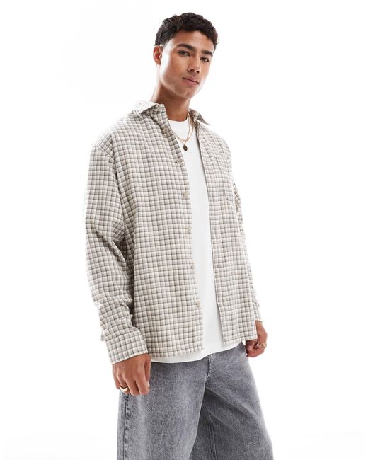 Jack & Jones – kariertes hemd in Gray für Herren