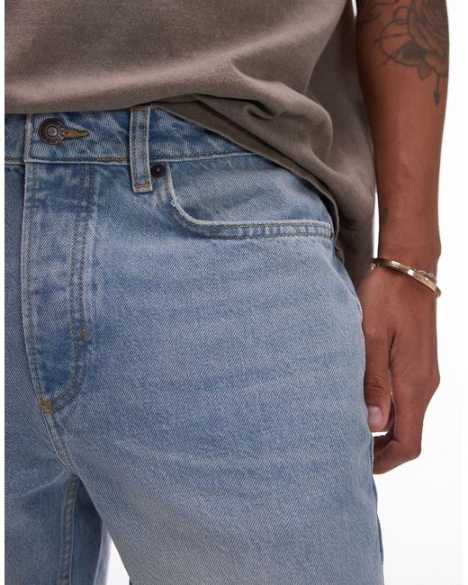 Topman – jeans mit geradem schnitt in Blue für Herren
