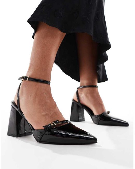 Raid Black Neim Block Heeled Shoes