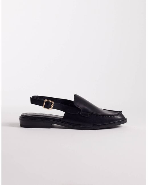 SEQWL Black Slingback Loafers