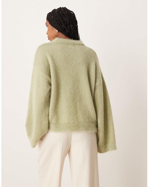ASOS Green – flauschiger strickpullover