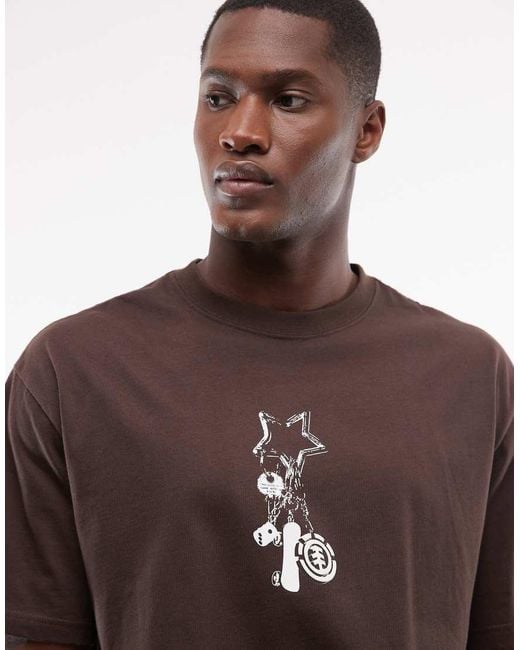 Element Brown Keychain Chest Graphic for men