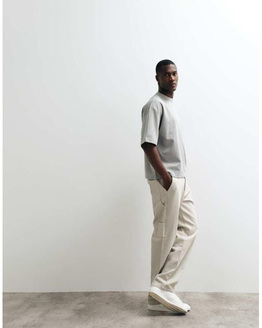 ASOS Gray Breathemax Heavyweight Boxy Oversized T-Shirt for men