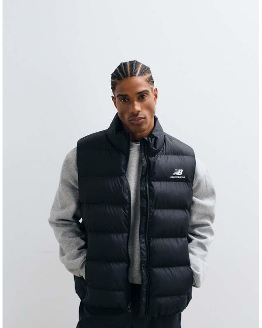 New Balance Blue Boston Puffer Vest for men