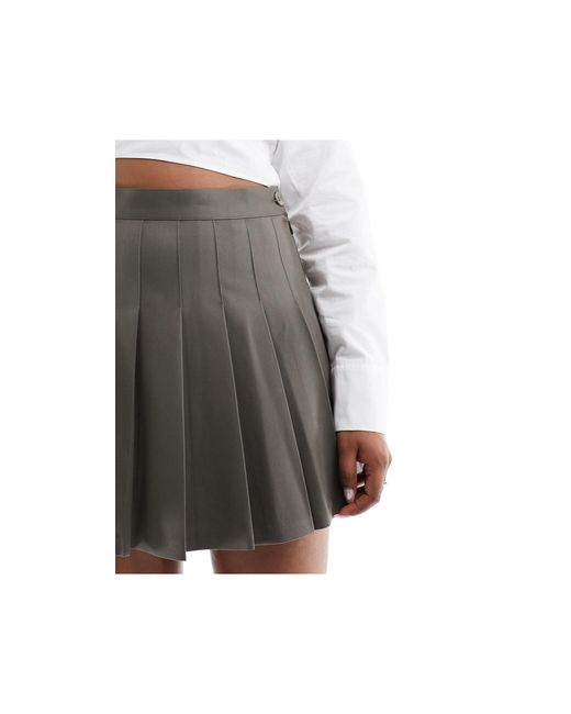 Monki Black Mini Pleated Skirt