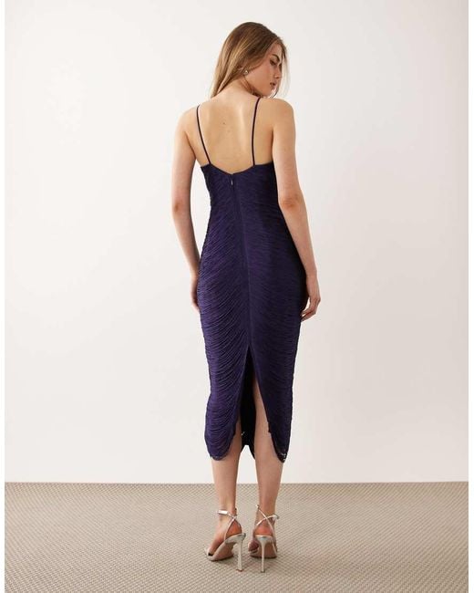 Mango Blue Capsule Tassel Halterneck Midi Dress